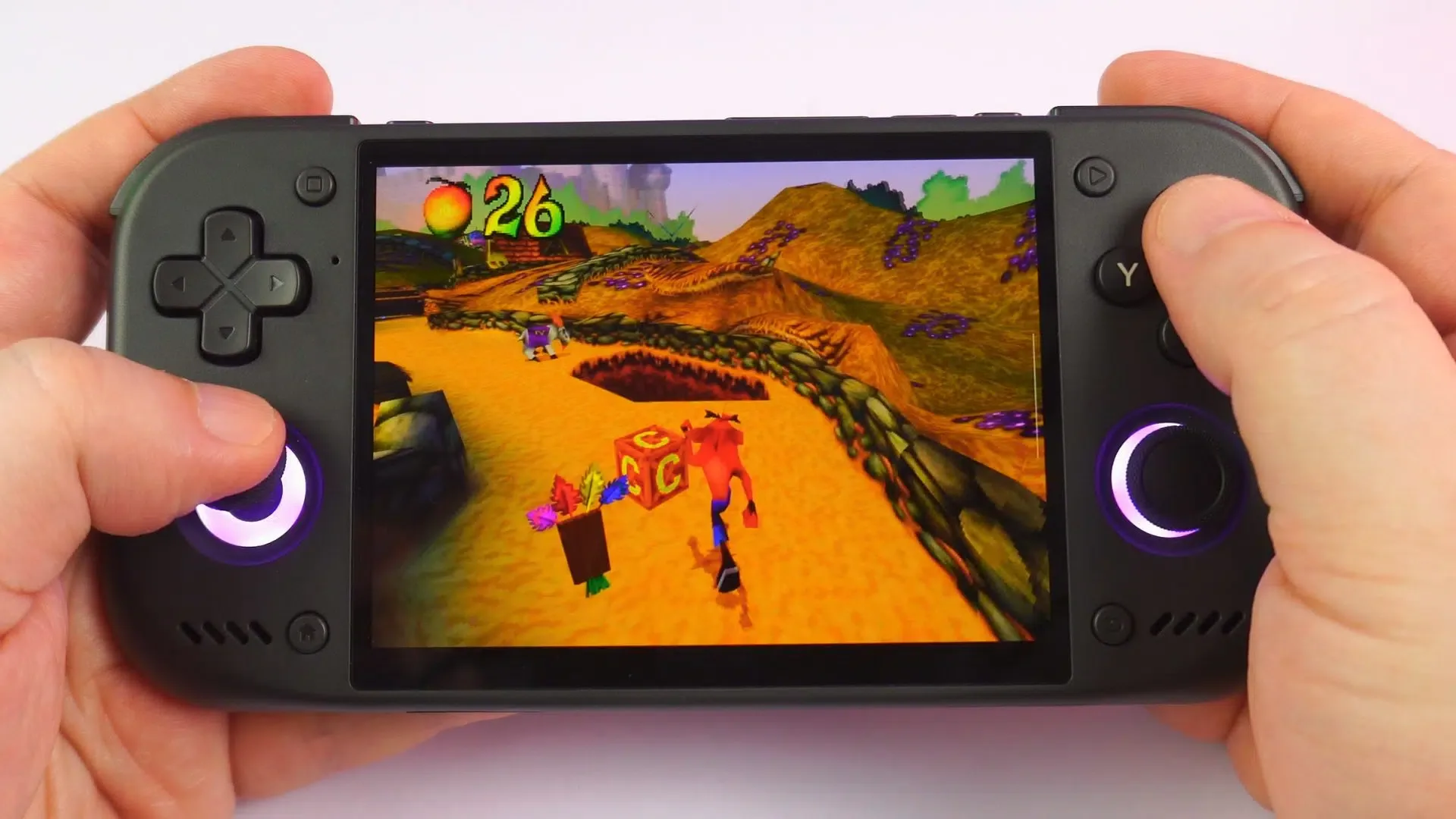 Crash Bandicoot rodando no console